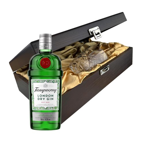 Tanqueray Dry Gin 70cl In Luxury Box With Royal Scot Glass